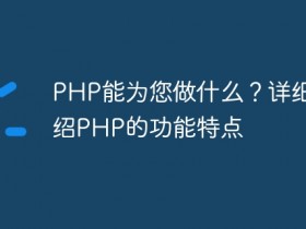 PHP能为您做什么?详细介绍PHP的功能特点- 数创文库