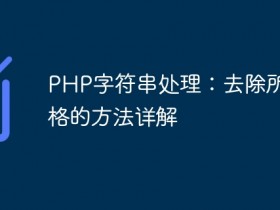 PHP字符串处理:去除所有空格的方法详解- 数创文库
