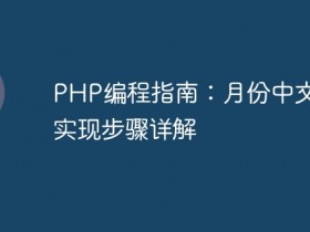 PHP编程指南:月份中文转换实现步骤详解- 数创文库