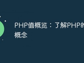 PHP值概览:了解PHP的重要概念- 数创文库