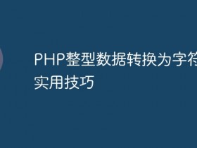 PHP整型数据转换为字符串的实用技巧- 数创文库