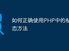 如何正确使用PHP中的私有静态方法- 数创文库