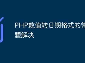 PHP数值转日期格式的常见问题解决- 数创文库