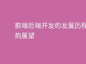前端后端开发的发展历程与趋势展望- 数创文库