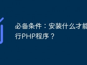 必备条件:安装什么才能运行PHP程序?- 数创文库