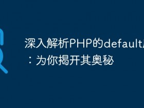 深入解析PHP的default用法:为你揭开其奥秘- 数创文库