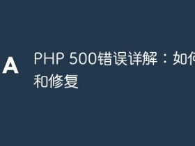 PHP 500错误详解:如何应对和修复- 数创文库
