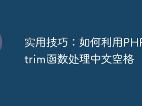 实用技巧:如何利用PHP中的trim函数处理中文空格- 数创文库