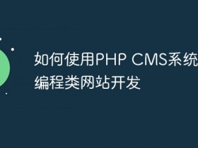 如何使用PHP CMS系统进行编程类网站开发- 数创文库