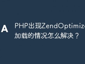 PHP出现ZendOptimizer无法加载的情况怎么解决?- 数创文库