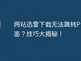 网站迅雷下载无法跳转PHP页面?技巧大揭秘!- 数创文库