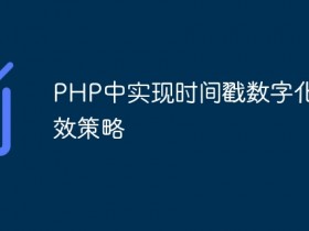 PHP中实现时间戳数字化的有效策略- 数创文库