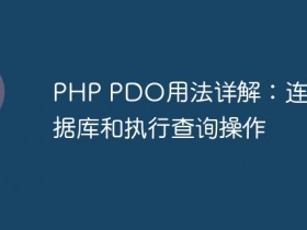 PHP PDO用法详解:连接数据库和执行查询操作- 数创文库
