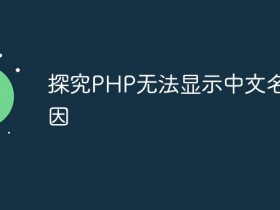 探究PHP无法显示中文名的原因- 数创文库