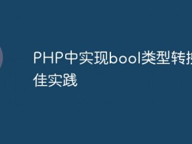 PHP中实现bool类型转换的最佳实践- 数创文库